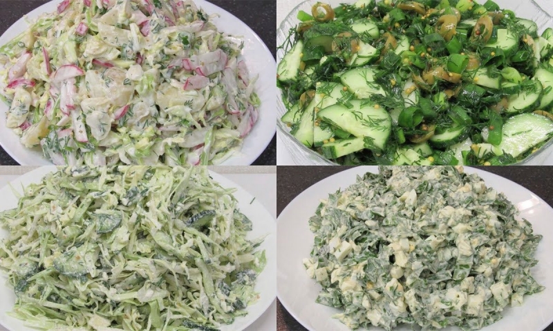 Четыре рецепта весенних салатов на каждый день! Вкусно, быстро и дешево
