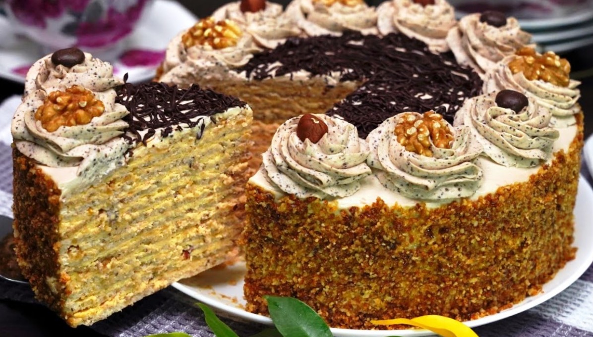 Необыкновенно вкусный ореховый торт. Десерт для Новогодних праздников