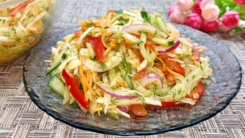 Без майонеза. Ароматный капустный салат: рецепт из простых продуктов