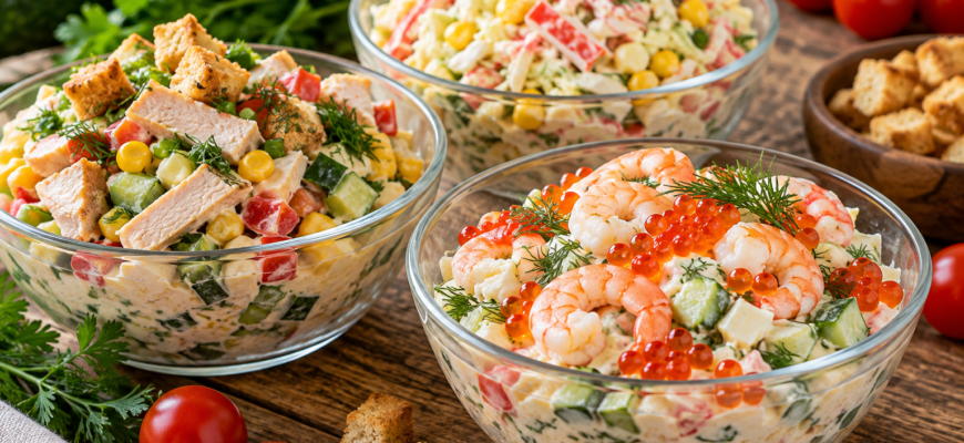 9 вкусных и лёгких салатов на каждый день