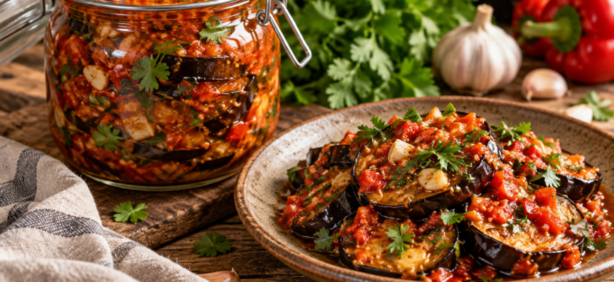 Баклажаны по-грузински на зиму: пошаговый рецепт закуски