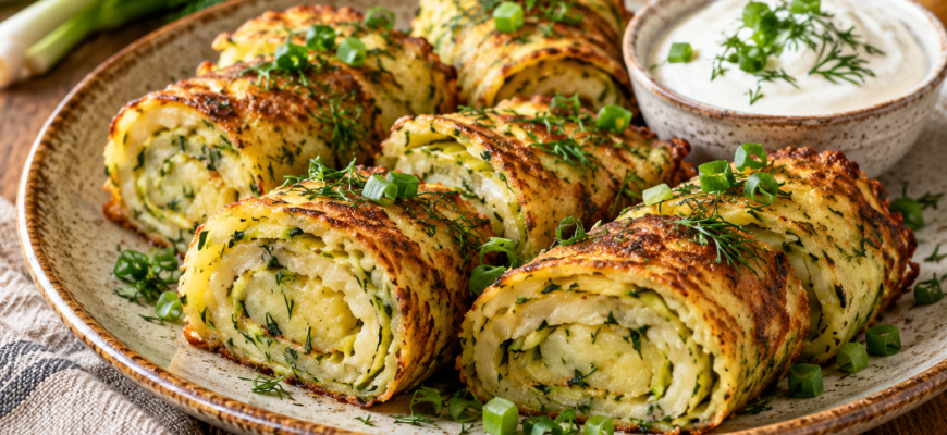 Блины с кабачками и картофелем: рецепт с луковой начинкой