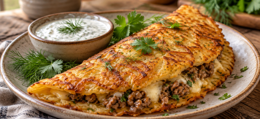 Чебуреки без теста: рецепт с картофелем и фаршем