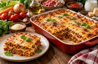 Запеченная лазанья с сыром