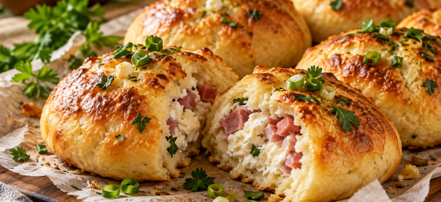 Ленивые пирожки из картофеля с колбасой и сыром