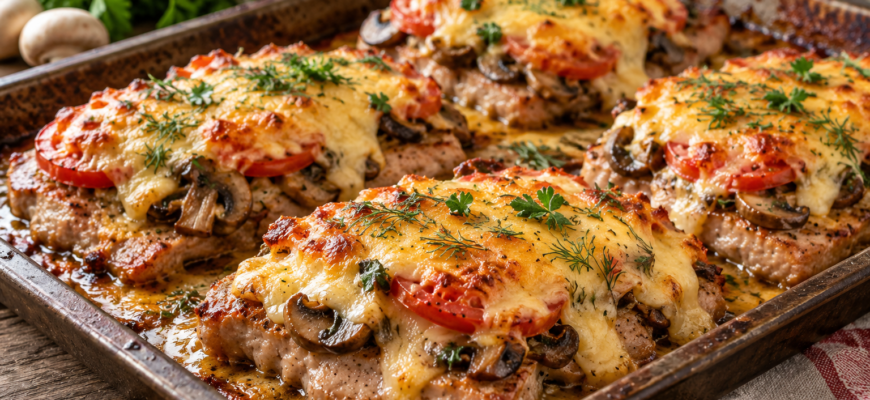 Мясо по-купечески с грибами: простой рецепт в духовке