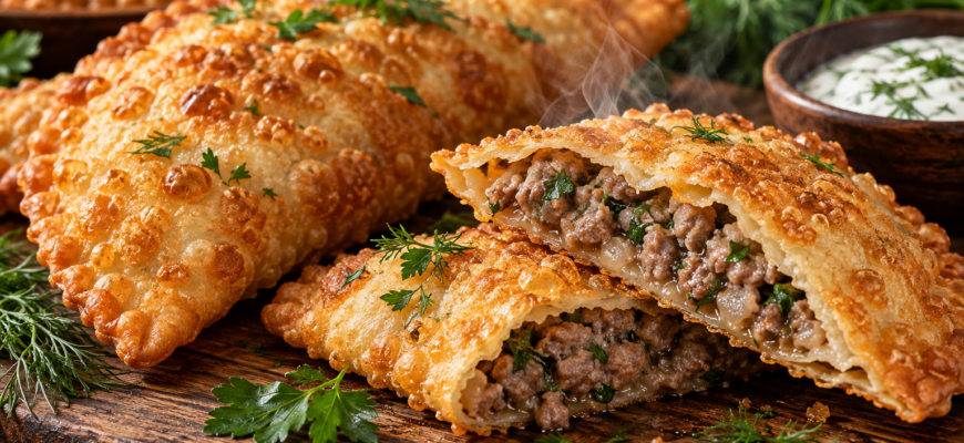 Секреты вкусных чебуреков: тесто, фарш и жарка