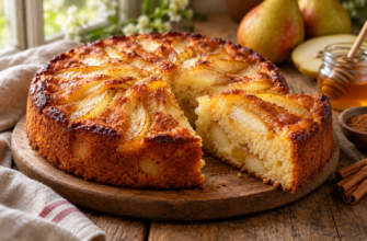 Шарлотка с грушами, медом и корицей: пошаговый рецепт