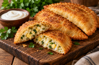 Сочные пирожки с луком и яйцом на кефире: быстро и без духовки