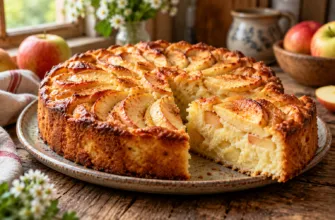 Творожная шарлотка с яблоками: простой рецепт
