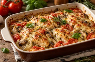 Запеченная курица с луком и шампиньонами: полезный рецепт